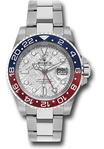 Rolex White Gold GMT-Master II 40 Watch - Blue and Red Pepsi Bezel - Meteorite Dial - Oyster Bracelet - 126719BLRO mt