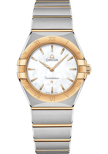 Omega Constellation Manhattan Quartz Watch - 28 mm Steel And Yellow Gold Case - Mother-Of-Pearl Dial - 131.20.28.60.05.002