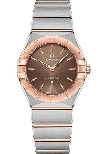 Omega Constellation Manhattan Quartz Watch - 28 mm Steel And Sedna Gold Case - Brown Dial - 131.20.28.60.13.001