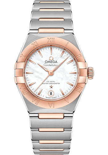 Omega Constellation Manhattan Co-Axial Master Chronometer Watch - 29 mm Steel And Sedna Gold Case - Mother-Of-Pearl Dial - 131.20.29.20.05.001