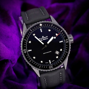 Blancpain Fifty Fathoms Bathyscaphe – Ref. 5000-0130-B52A – 43.6mm Black Ceramic – Very Good – Full Set