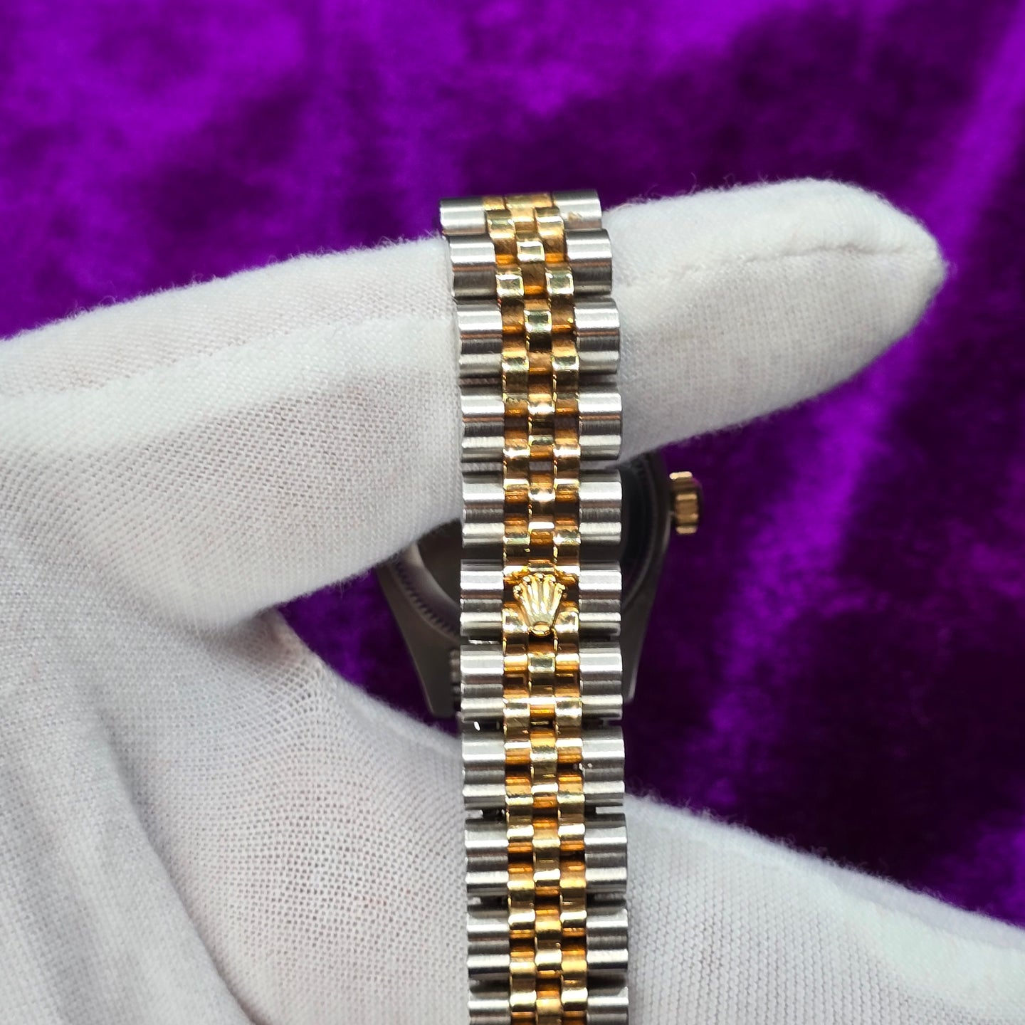 Rolex Lady-Datejust 179173 Gold and Silver Jubilee Bracelet with Gold Bezel