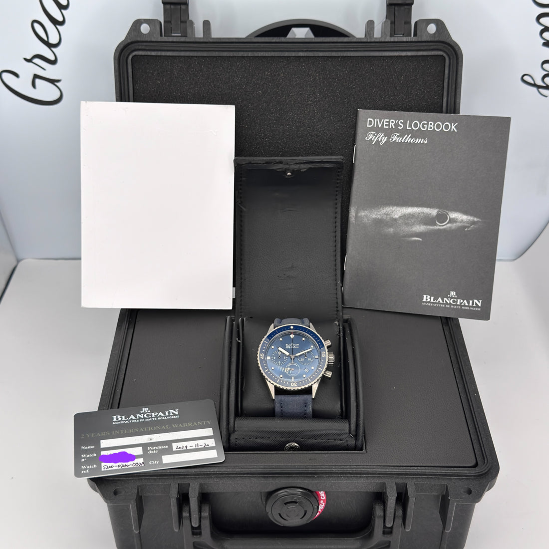 Blancpain Fifty Fathoms – Ref. 5200-0240-O52A – 43mm Stainless Steel – Very Good – Complete Set
