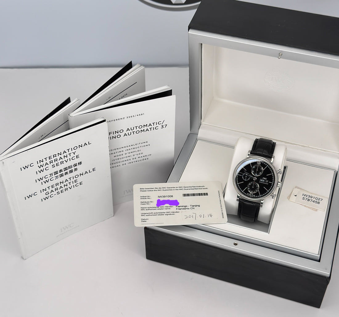 IWC Portofino Chronograph – Ref. IW391008 – 42mm Stainless Steel – Very Good – Complete Set