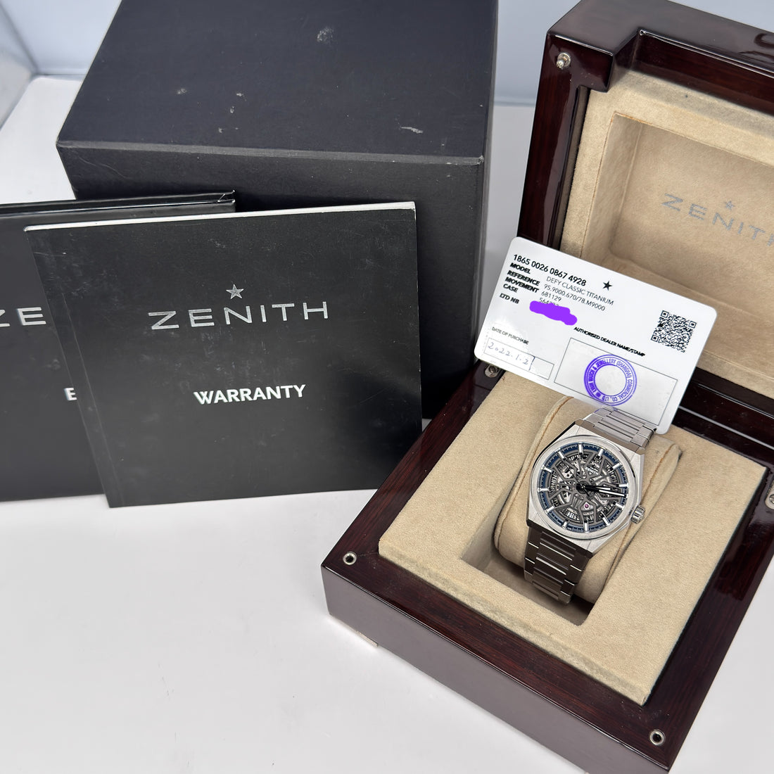 Zenith Defy – Ref. 95.9000.670/78.M9000 – 41mm Titanium – Very Good – Complete Set