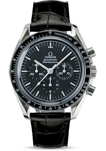 Omega Speedmaster Moonwatch Professional Watch - 42 mm Steel Case - Tachymeter Bezel - Black Dial - Black Leather Strap - 311.33.42.30.01.002