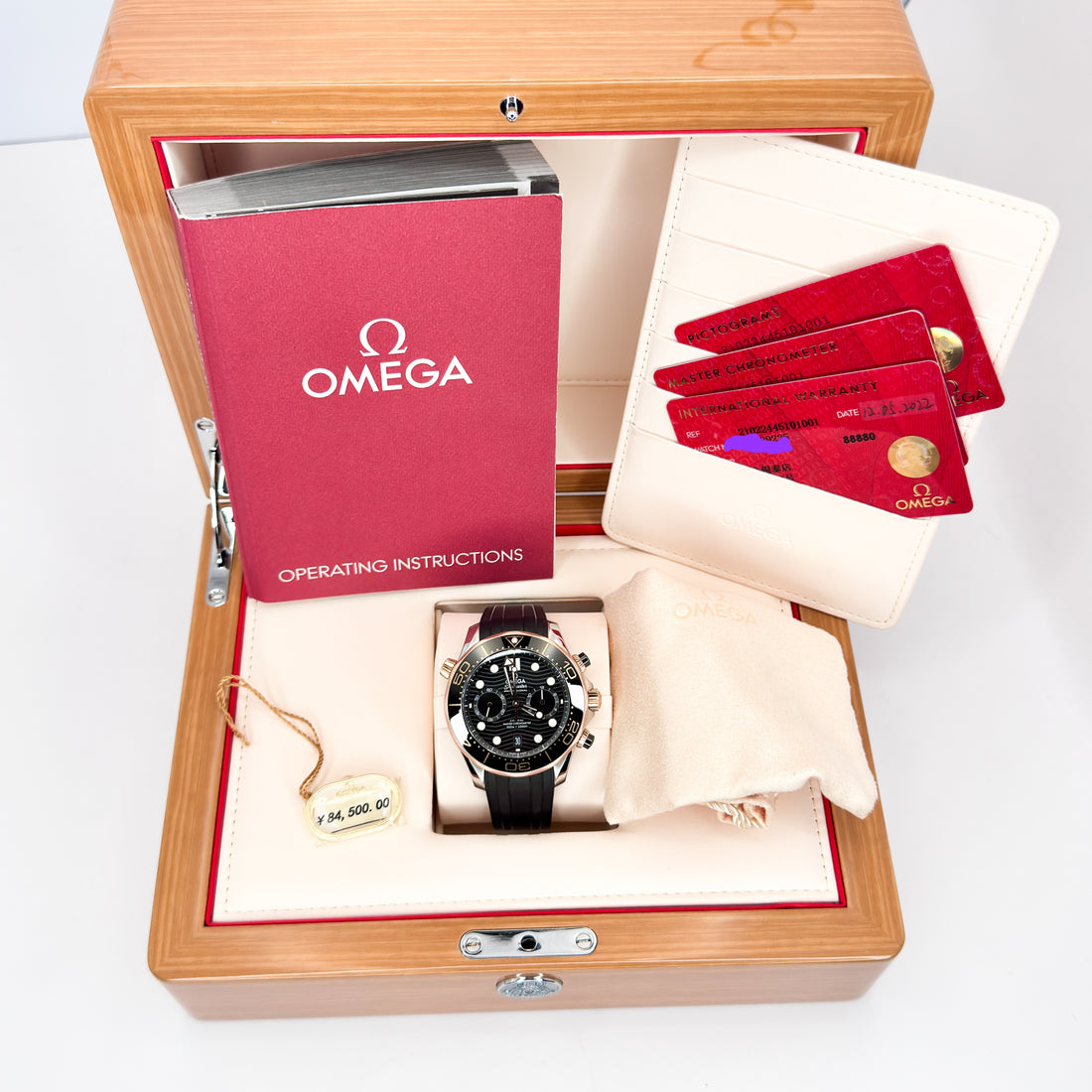 Omega Seamaster Diver 300M Chronograph – Ref. 210.22.44.51.01.001 – 44mm Stainless Steel &amp; 18K Sedna™ Gold – Very Good – Complete Set