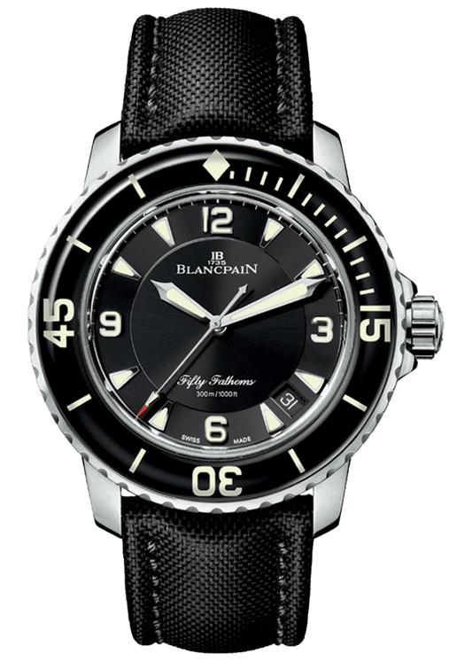 Blancpain Fifty Fathoms Automatique Steel Black Canvas Men's Watch - 5015 1130 52A