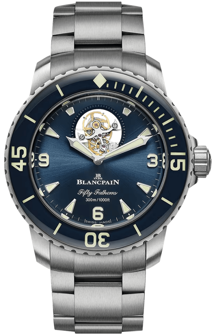 Blancpain Fifty Fathoms Tourbillon 8 Jours Titanium Men's Watch - 5025 12B40 98S