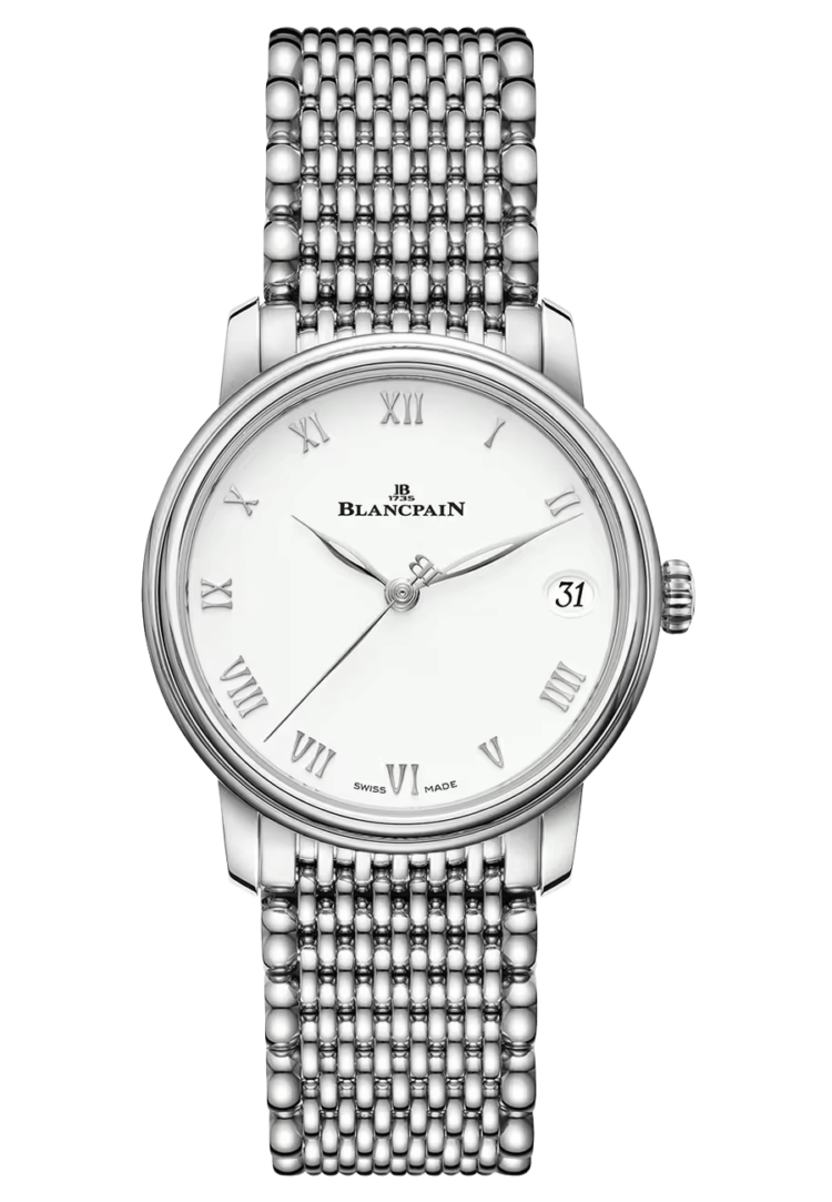 Blancpain Villeret Women Date Steel Mille Mailles Ultra-Slim Ladies Watch - 6127 1127 MMB