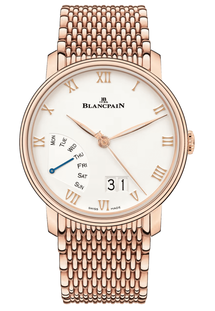 Blancpain Villeret Grande Date Jour Retrograde Red Gold Men's Watch - 6668 3642 MMB