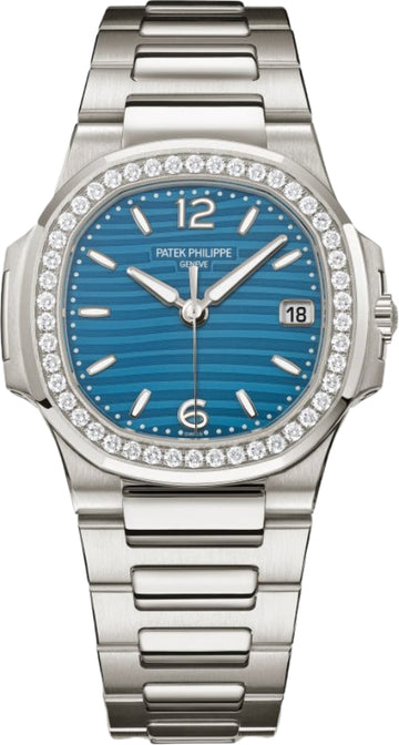 Patek Philippe Nautilus 'Ladies' White Gold Blue Dial Diamond Bezel 32mm - 7010/1G-013 - 2025