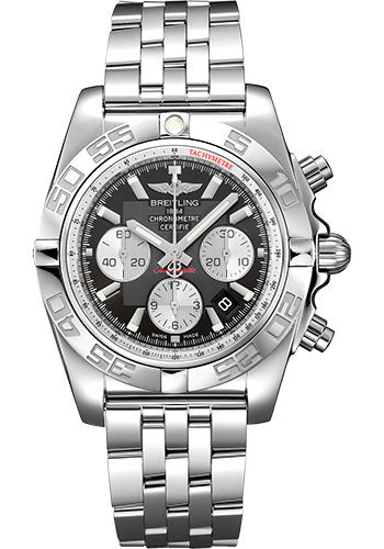 Breitling Chronomat 44 Watch - Steel polished - Onyx Black Dial - Steel Bracelet - AB0110121B1A1