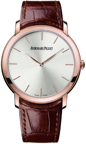 Audemars Piguet Jules Audemars Extra-Thin 41mm Silver Index Rose Gold Leather | 15180OR.OO.A088CR.01