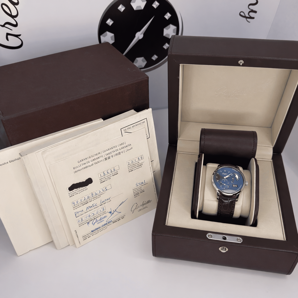 Glashütte Original PanoMaticLunar – Ref. 1-90-02-46-32-35 – 40mm Stainless Steel – Very Good Condition