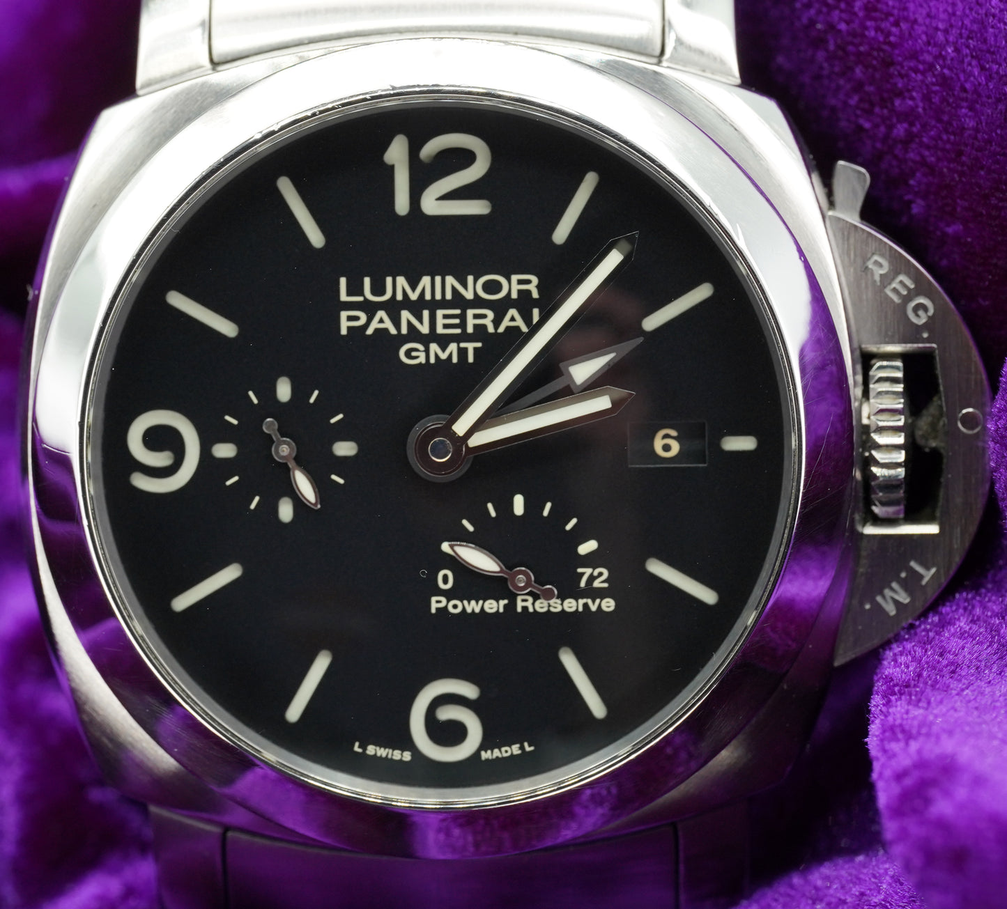 Panerai Luminor GMT #00321 Stainless Sreel Bracelet- 2015- 44mm Very Good Condition!