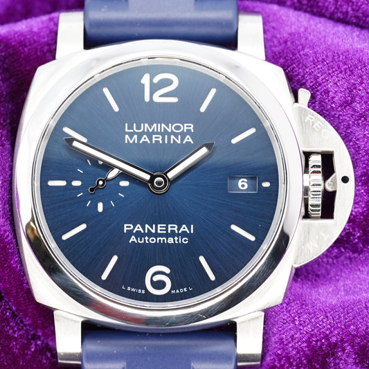 2020 Panerai Luminor Marina 1950 3 Days 42MM PAM01393 Blue Dial Full Set