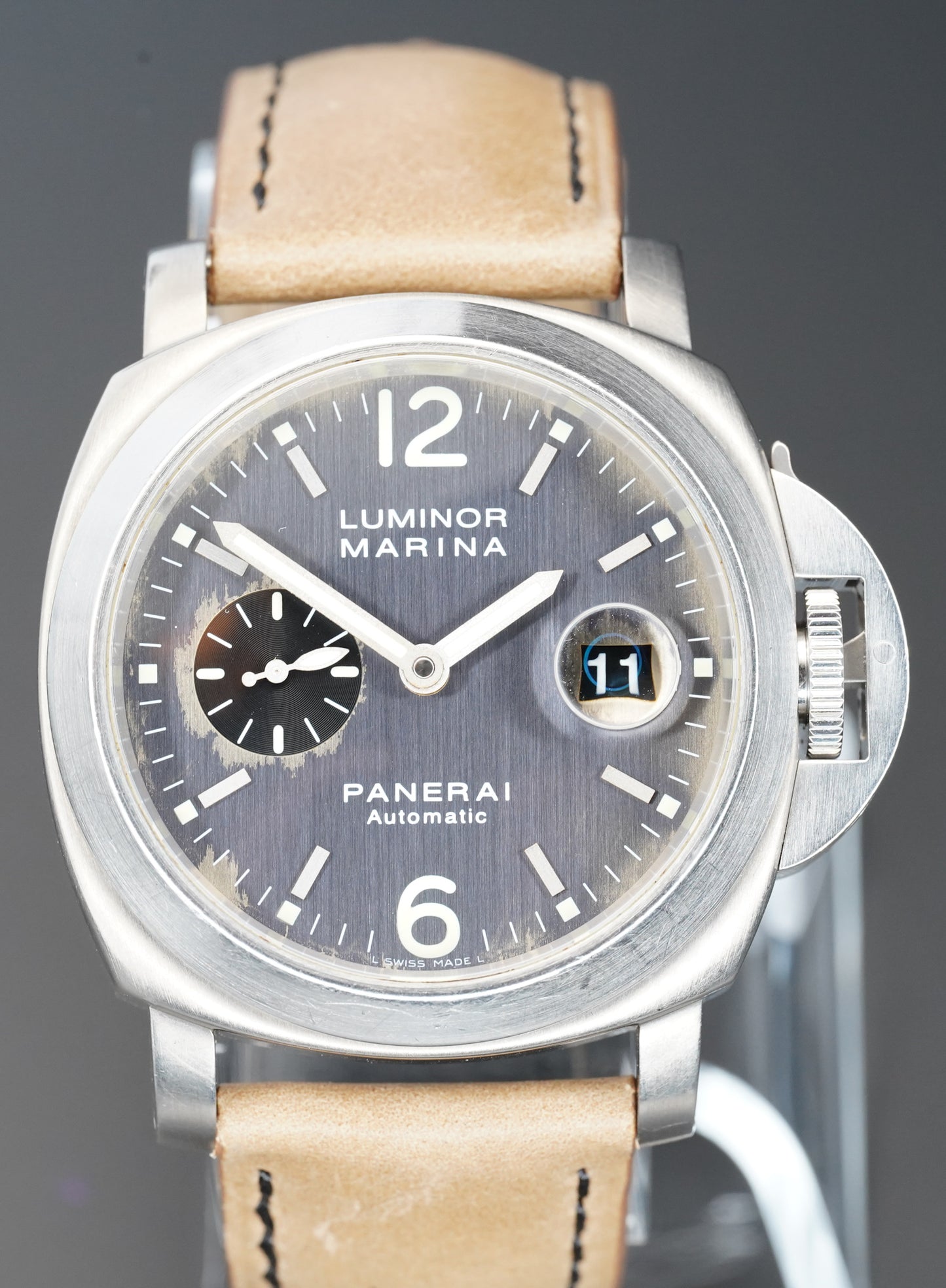 Panerai Luminor Marina Anthracite Dial Titanium Case Leather, 44mm - PAM00091