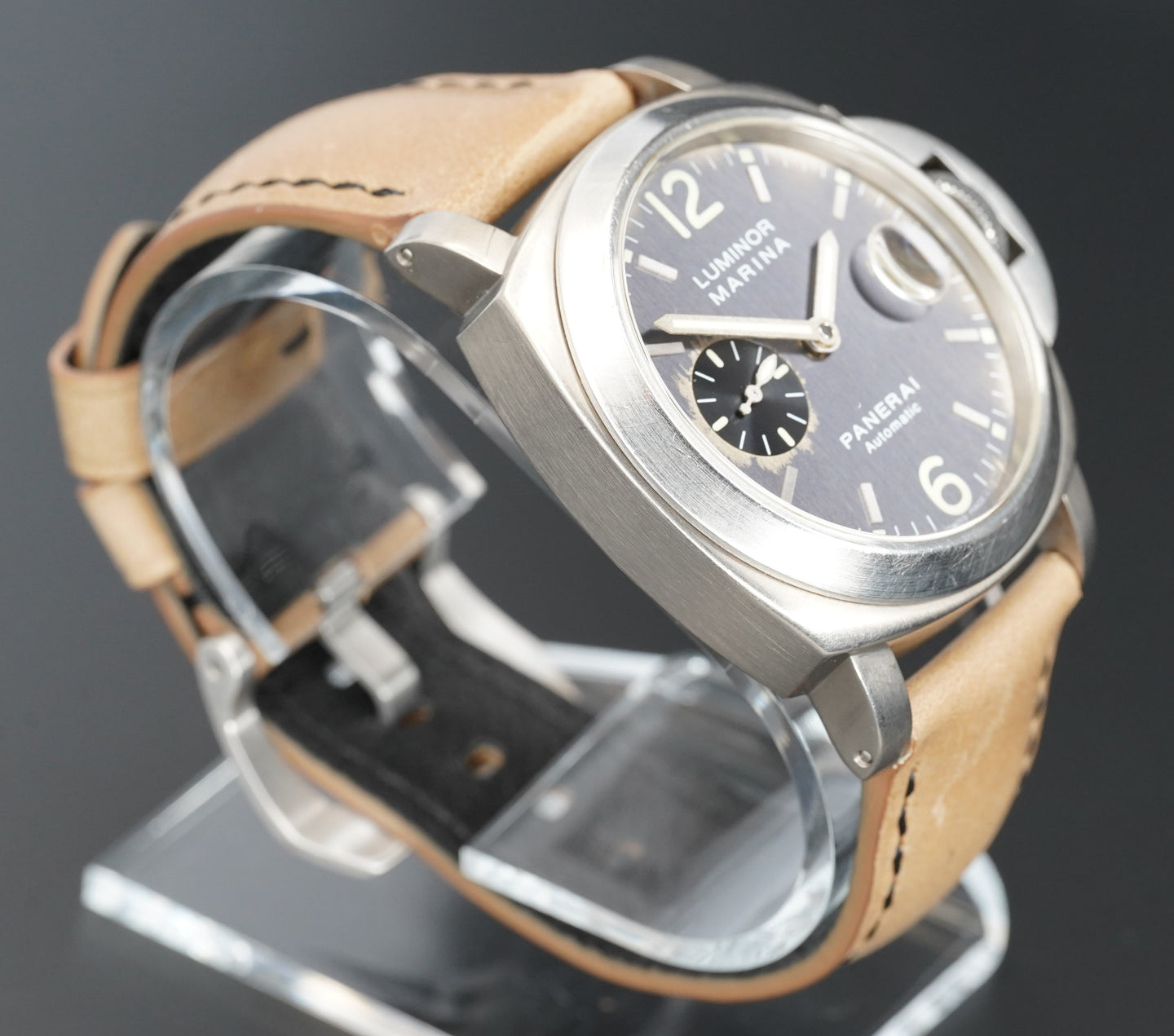 Panerai Luminor Marina Anthracite Dial Titanium Case Leather, 44mm - PAM00091