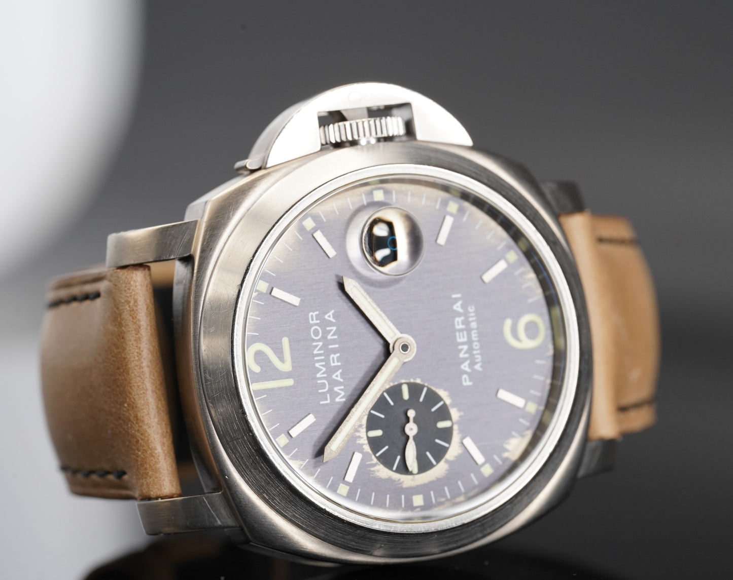 Panerai Luminor Marina Anthracite Dial Titanium Case Leather, 44mm - PAM00091