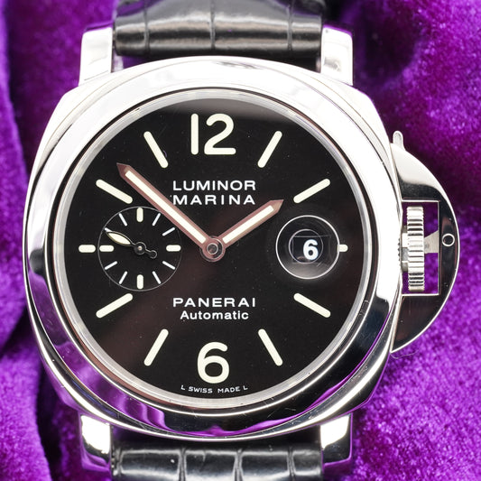 2009 Panerai 00104 Luminor Marina Stainless Steel 44mm, Very Good Condition. Complete Set