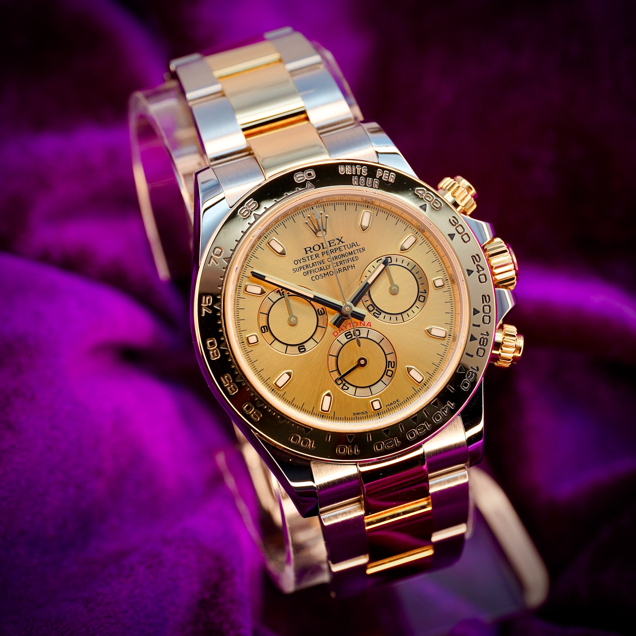 2018 Rolex Cosmograph Daytona Two-Tone Ref. 116503 – 40mm Steel & Yellow Gold – Champagne Dial – Very Good Condition