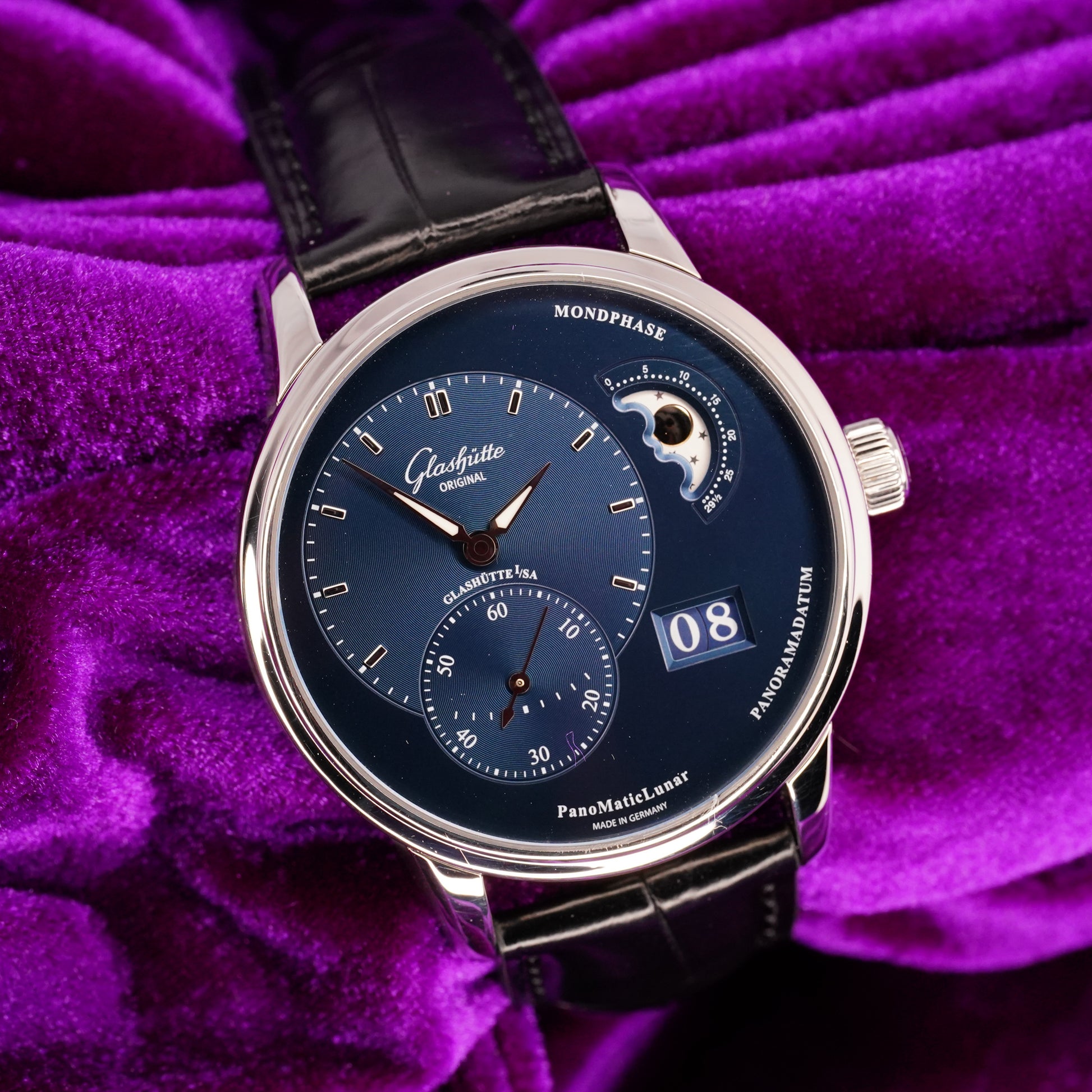 2018 Glashütte Original PanoMaticLunar – 40mm Stainless Steel – Very Good Condition