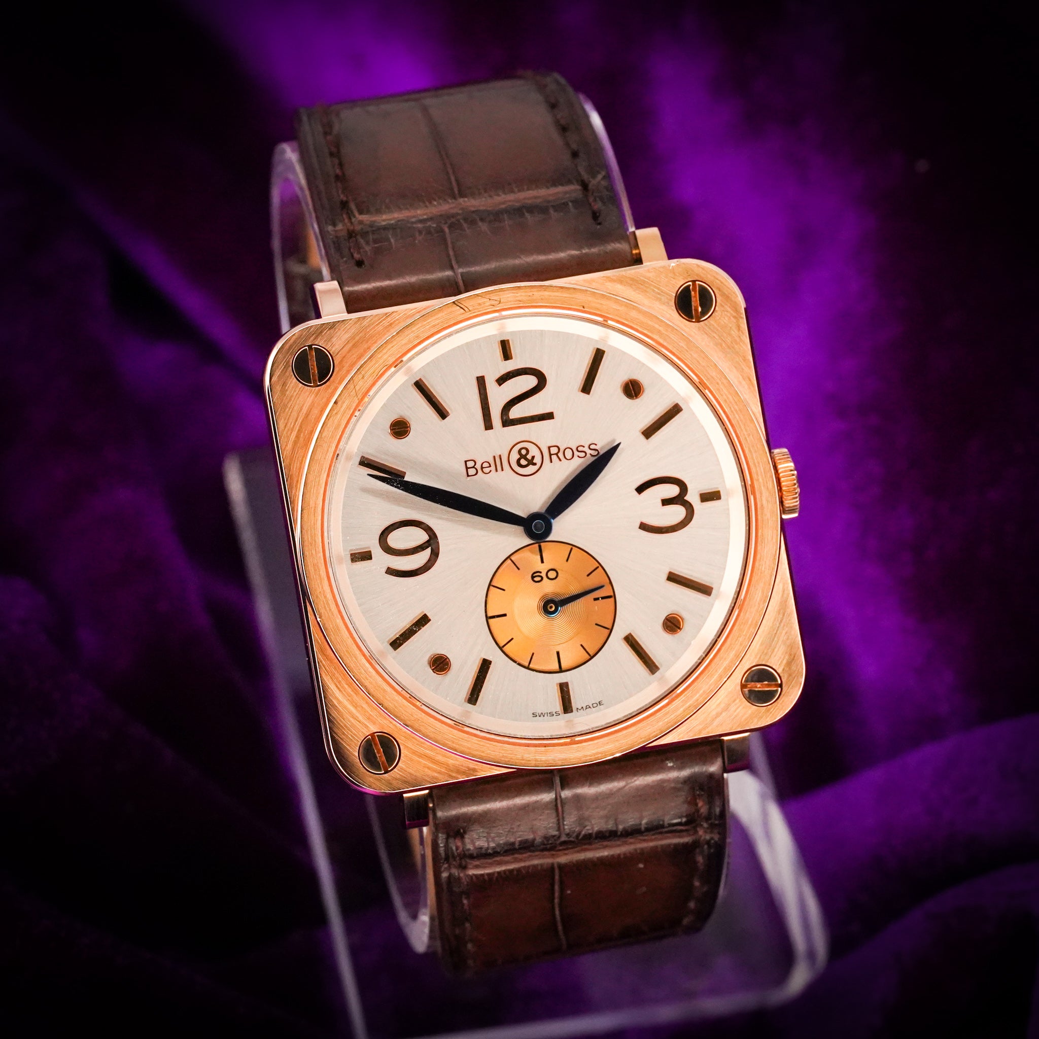 Bell & Ross BR S Rose Gold “Pearl” – Ref. BRS-PKGOLD-PEARL_D – 39mm 18k Rose Gold – Very Good Condition