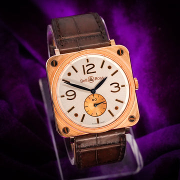 Bell & Ross BR S Rose Gold “Pearl” – Ref. BRS-PKGOLD-PEARL_D – 39mm 18k Rose Gold – Very Good Condition