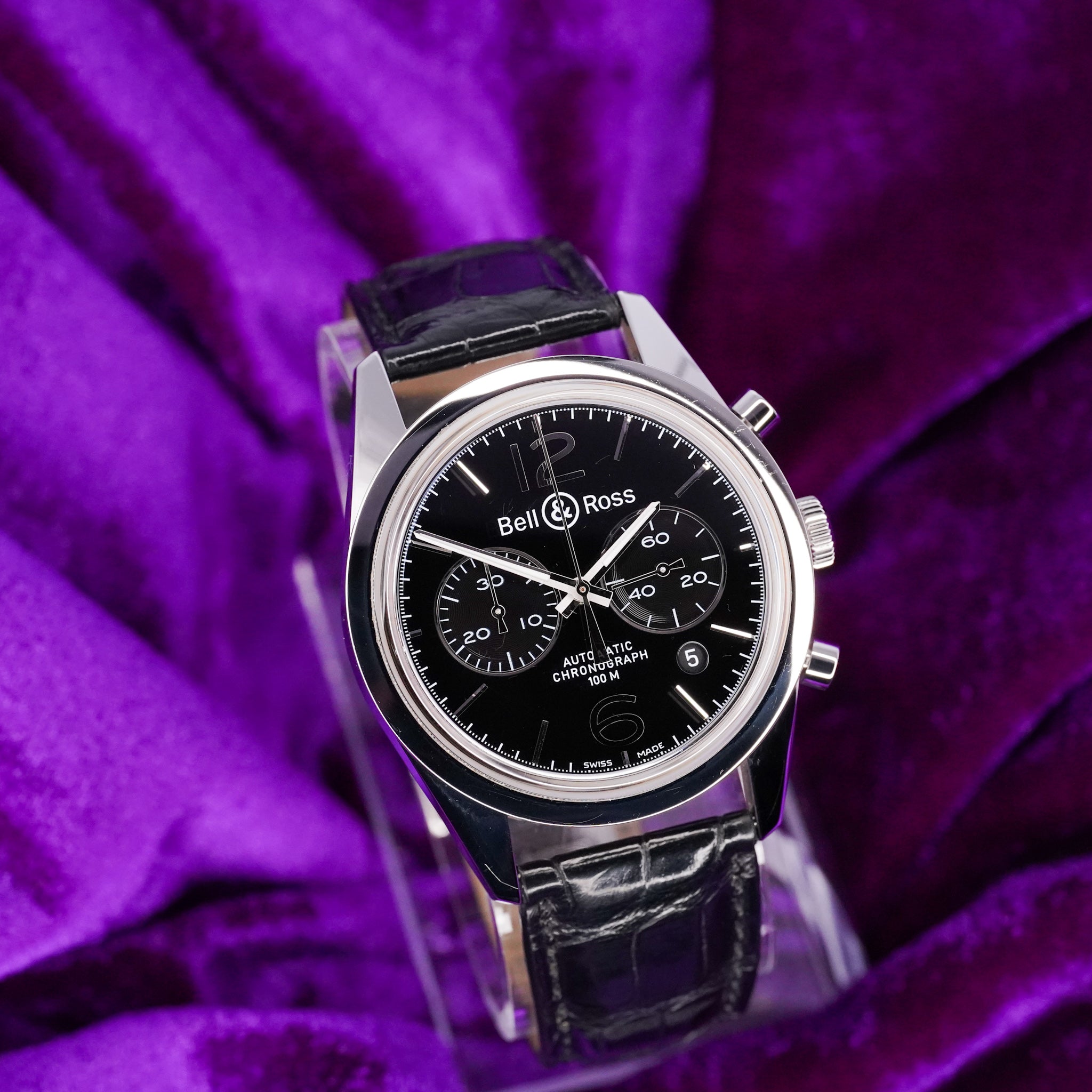 Bell & Ross BR 126 Officer – Ref. BRG126-BL-ST/SCR – 41mm Stainless Steel – Very Good Condition