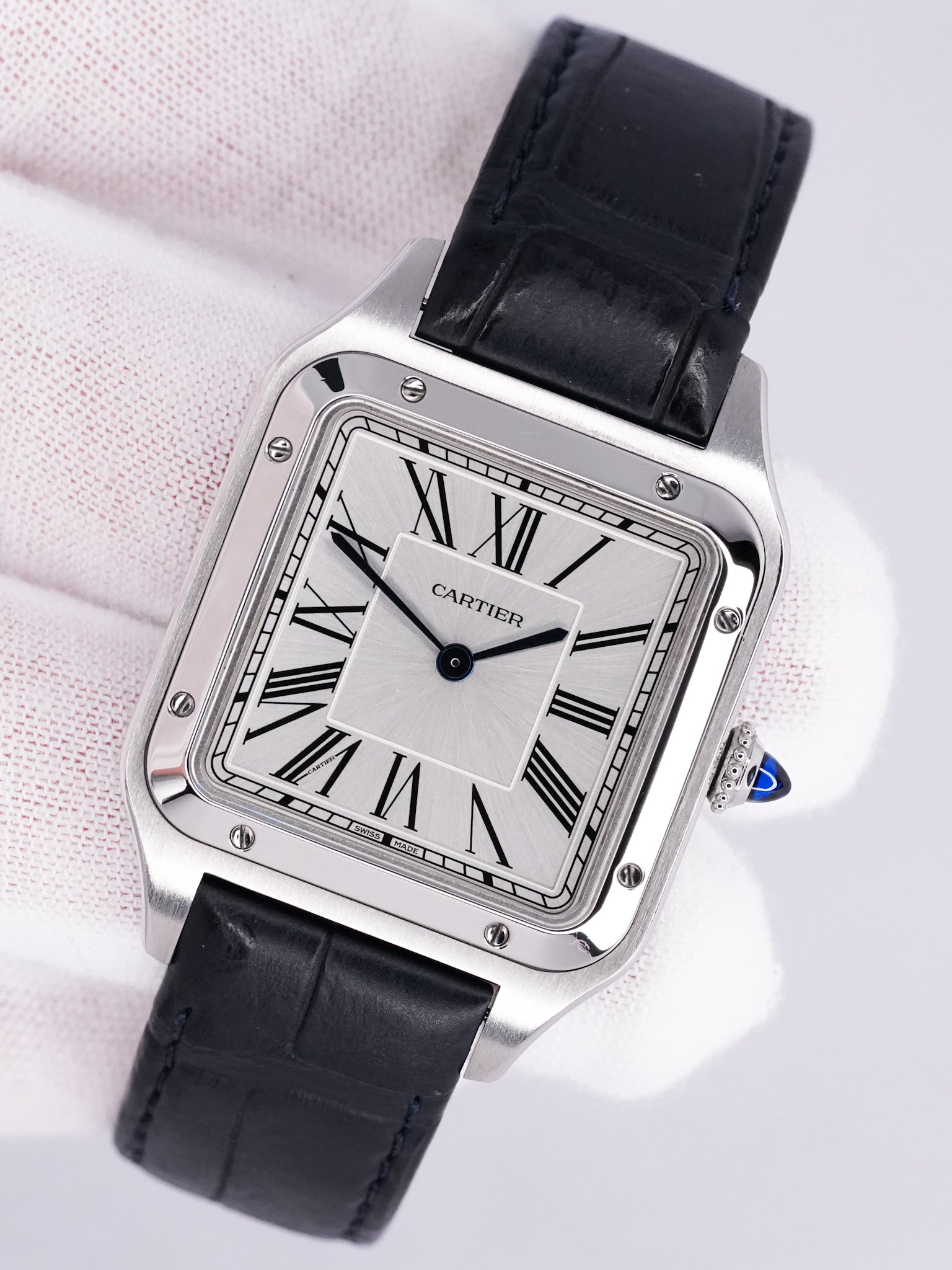 Cartier Santos-Dumont – Ref. WSSA0022 – 43.5mm x 31.4mm Stainless Steel – Very Good Condition – Full Set