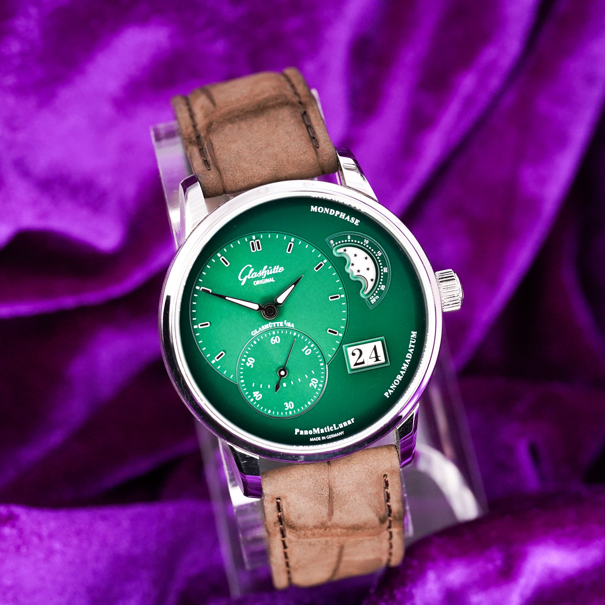 Glashütte Original PanoMaticLunar – Ref. 1-90-02-14-32-62 – 40mm Stainless Steel – Very Good Condition – Full Set