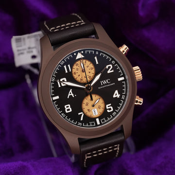 IWC PILOT'S WATCH CHRONOGRAPH "THE LAST FLIGHT" – REF. IW388006 – 46mm ROSE GOLD & CERAMIC – NOS – FULL SET