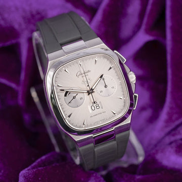 Glashütte Original Seventies Chronograph Panorama Date – Ref. 1-37-02-02-02-53 – 40mm Stainless Steel – Very Good – Complete Set