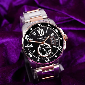 Cartier Calibre de Cartier Diver – Ref. W7100054 – 42mm Stainless Steel &amp; 18K Rose Gold – Very Good – Complete Set