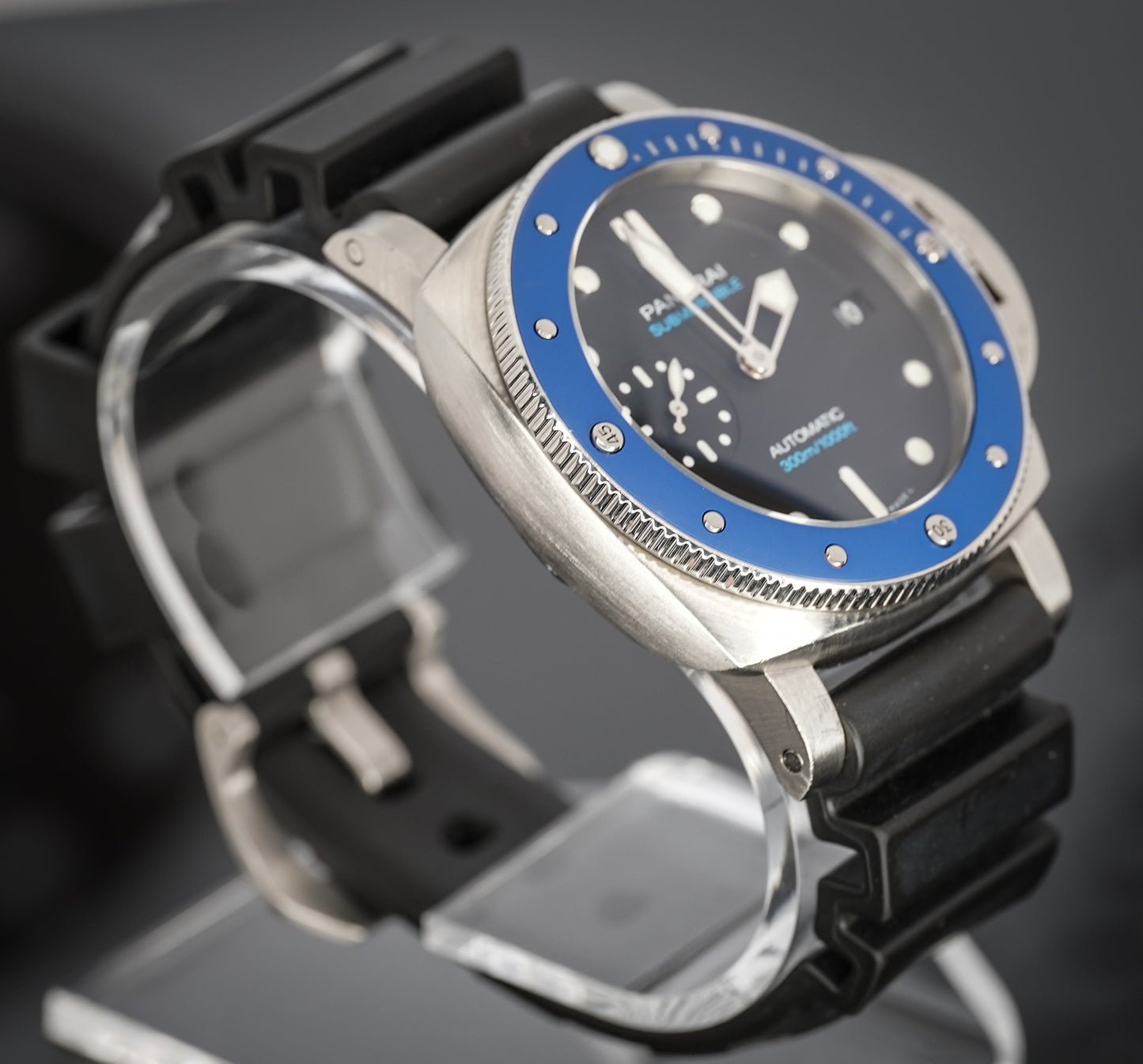 Panerai Submersible Ref# 01209- Blue Bezel, 42mm- 2021 Full Set