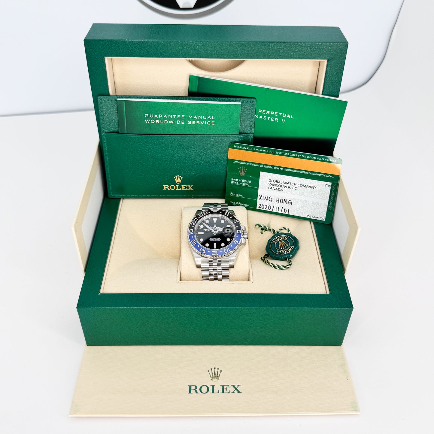 2020 Rolex GMT-Master II Batgirl- Ref# 126710BLNR Very Clean- Box and Papers