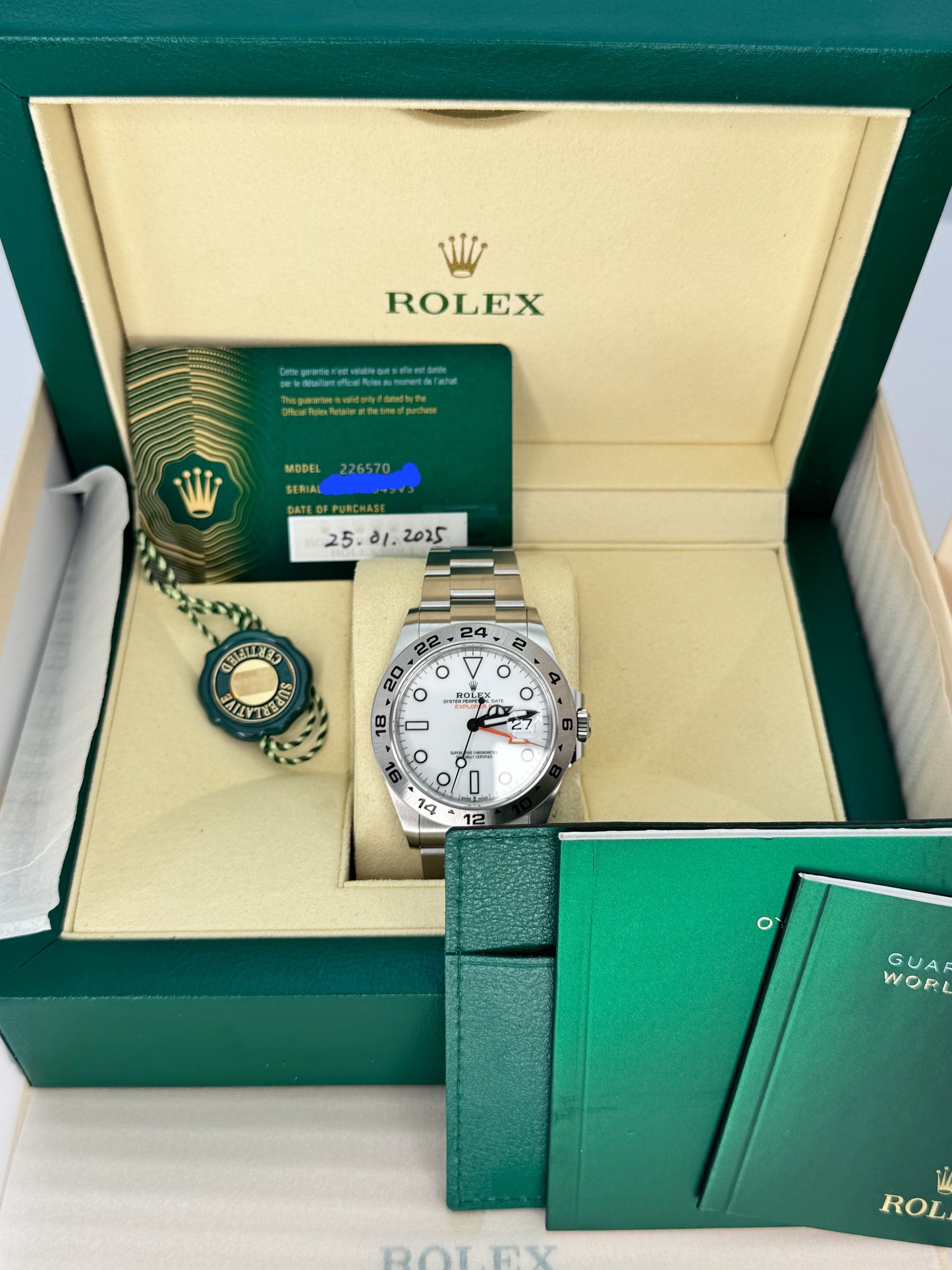 2025 Rolex Explorer II 226570 Polar Dial Stainless Steel - Box & Papers 42mm