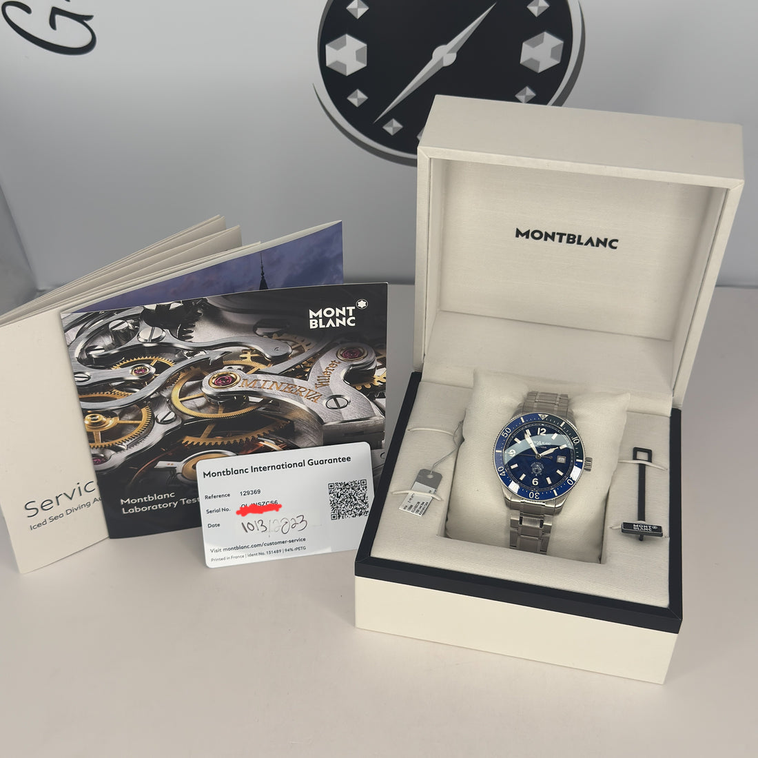 Montblanc 1858 Ice Sea Automatic Date – Ref. MB129369 – 41mm Stainless Steel – Complete Set – Excellent Condition