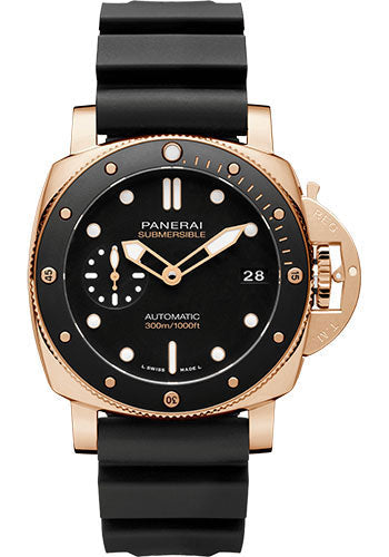 Panerai Submersible Goldtech™ - 42mm - Polished Goldtech - Sun-Brushed Black Dial Dial - PAM01164