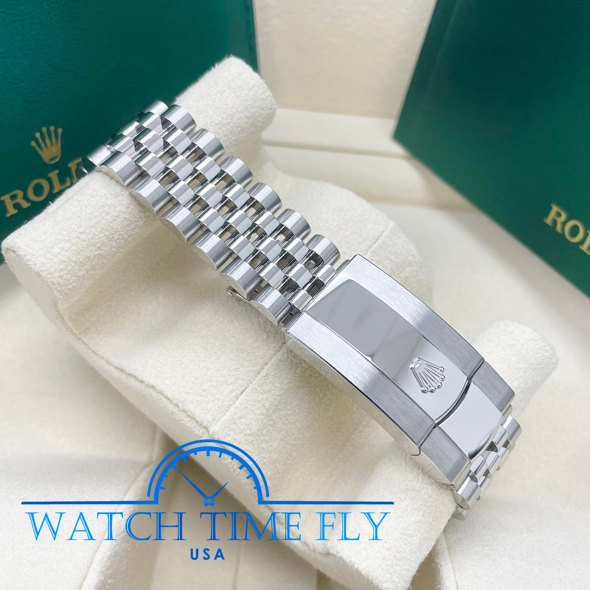 Rolex Steel and White Gold Rolesor Datejust 41 Watch - Fluted Bezel - Blue Index Dial - Jubilee Bracelet - 126334 blij