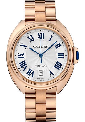 Cartier Cle de Cartier Watch - 40 mm Pink Gold Case - Silvered Dial - WGCL0020