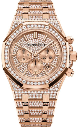 Audemars Piguet Royal Oak 41mm Chronograph Rose Gold Diamond Pave - 26333OR.ZZ.1222OR.01