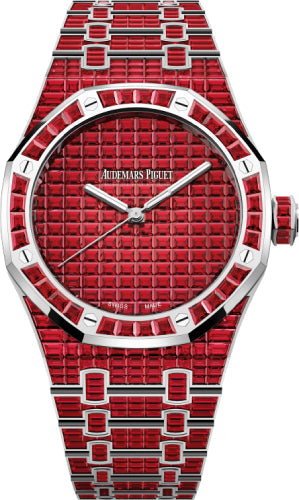 Audemars Piguet Royal Oak Selfwinding Ruby 41mm "50th Anniversary" White Gold Red Dial | 15514BC.RR.1284BC.01