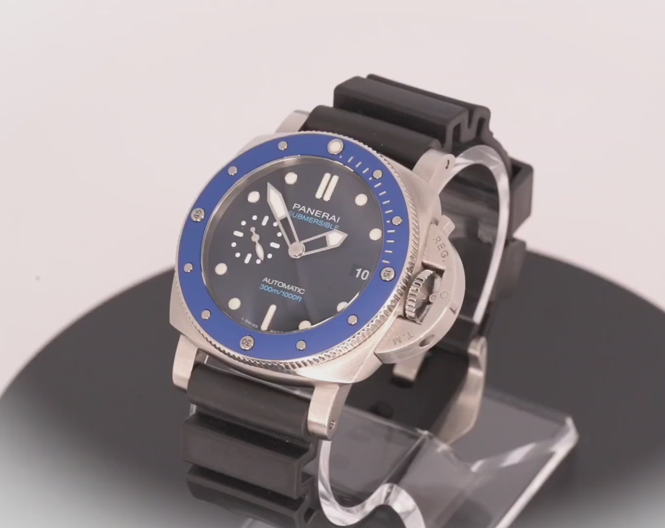 Panerai Submersible Ref# 01209- Blue Bezel, 42mm- 2021 Full Set