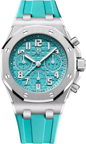 Audemars Piguet Royal Oak Offshore Selfwinding Chronograph 37 mm turquoise Tapisserie dial -  26430TI.OO.A358CA.01-B - 2026