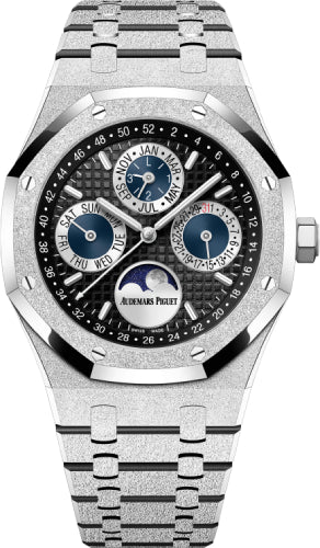 Audemars Piguet Royal Oak 41 mm Frosted Gold Perpetual Calendar "Japan" Black Dial - 26574BC.GG.1224BC.01